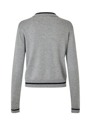 Vika ls zip polo Grey Mel. Oval Square 